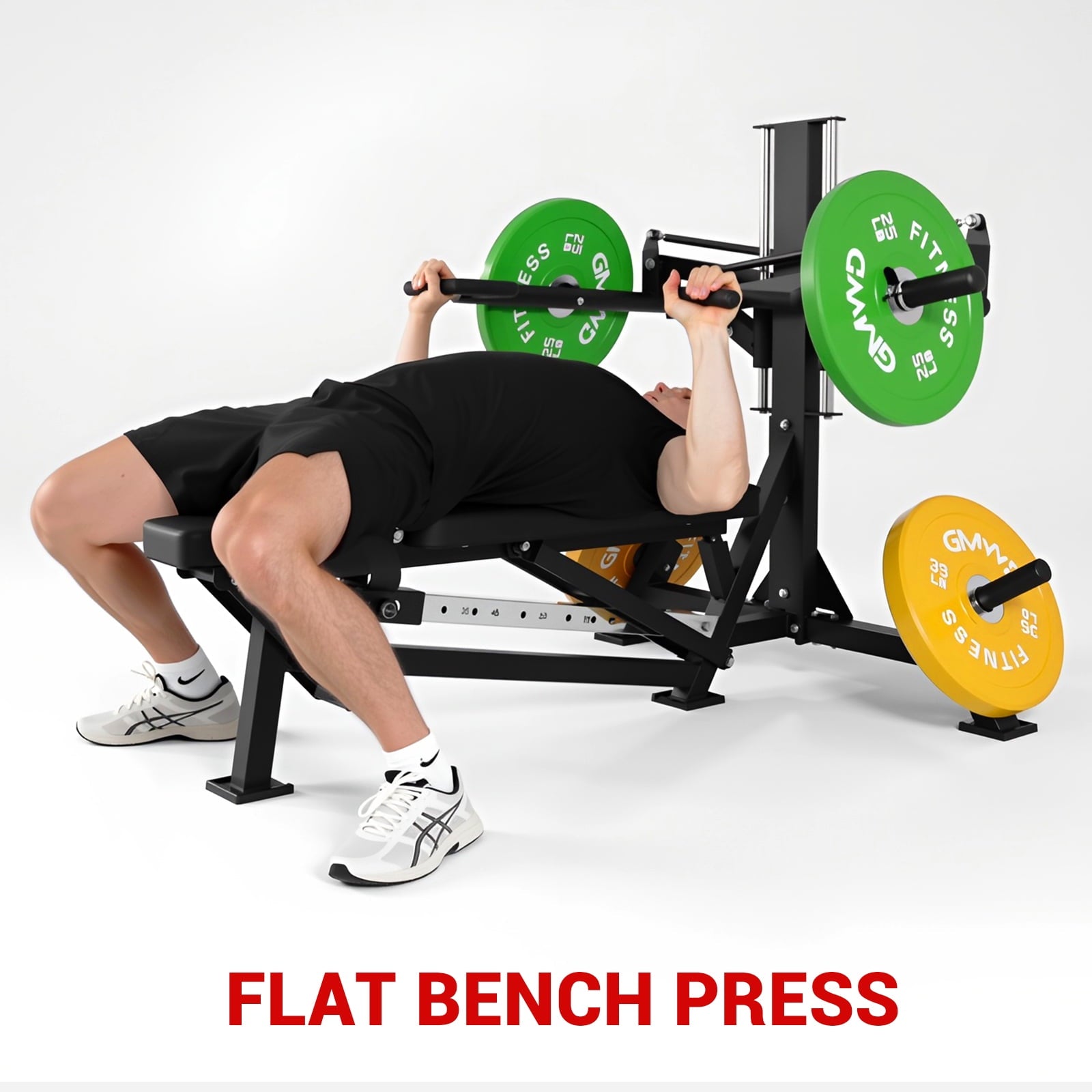 GMWD V7 Chest Press Machine, Bench Press Machine with Independent Converging Arms, Adjustable Incline Flat Bench for Chest, Shoulder Workouts for Home Gym,Home Gyms Equiepment