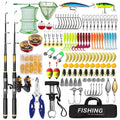 YTAKY Fishing Poles, 102 pcs Lure Kit , Fishing Poles Combo Set , 2 Telescopic Fishing Poles (5.9ft & 6.9ft) Casting Rod with Spincast Reel, Hooks, Lures, Swivels & Carry Bag